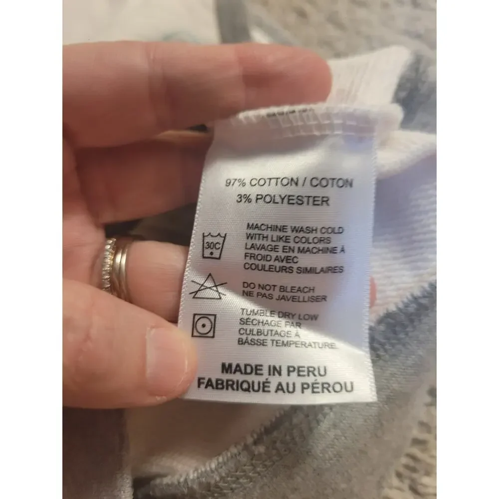 Disney Baby Sleepy Sweatshirt 3-6 Months White Gray Peek Walt Disney Quote - Picture 7 of 7